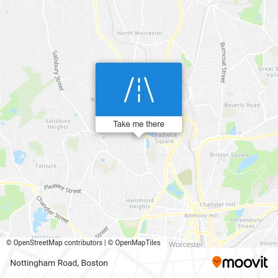 Nottingham Road map