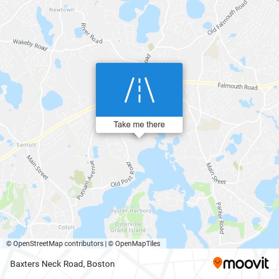 Baxters Neck Road map