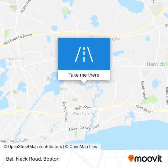 Bell Neck Road map