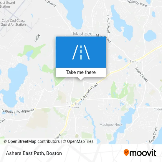 Ashers East Path map