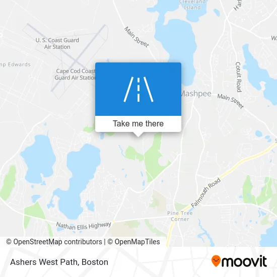 Ashers West Path map