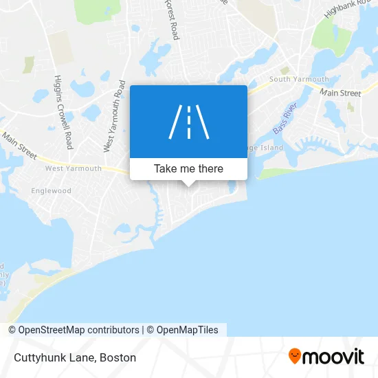 Cuttyhunk Lane map