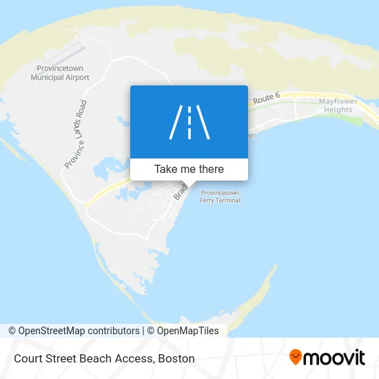 Court Street Beach Access map