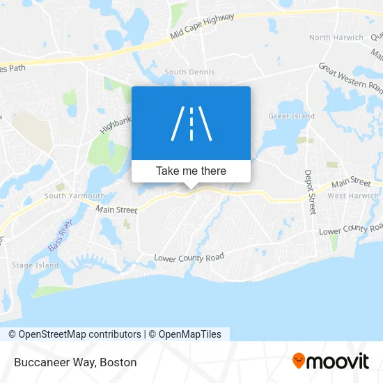 Buccaneer Way map