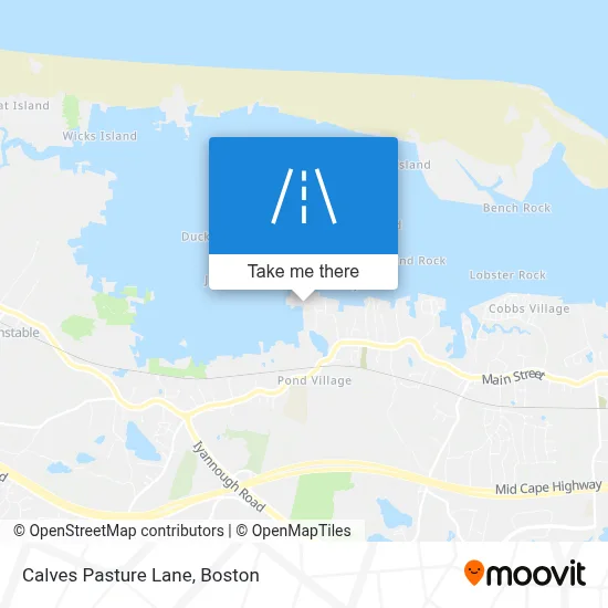 Calves Pasture Lane map