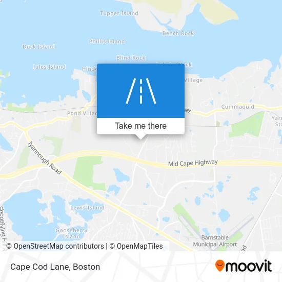 Cape Cod Lane map