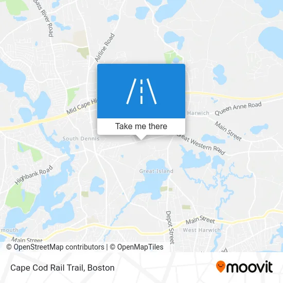 Cape Cod Rail Trail map