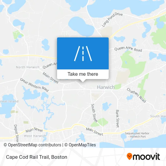 Cape Cod Rail Trail map