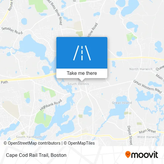 Cape Cod Rail Trail map