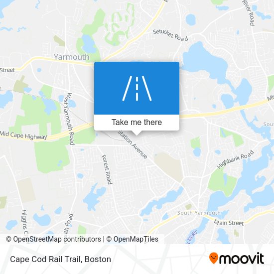 Cape Cod Rail Trail map