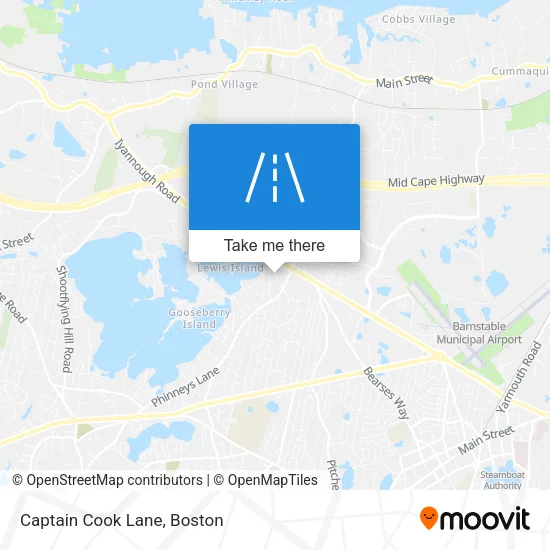 Captain Cook Lane map
