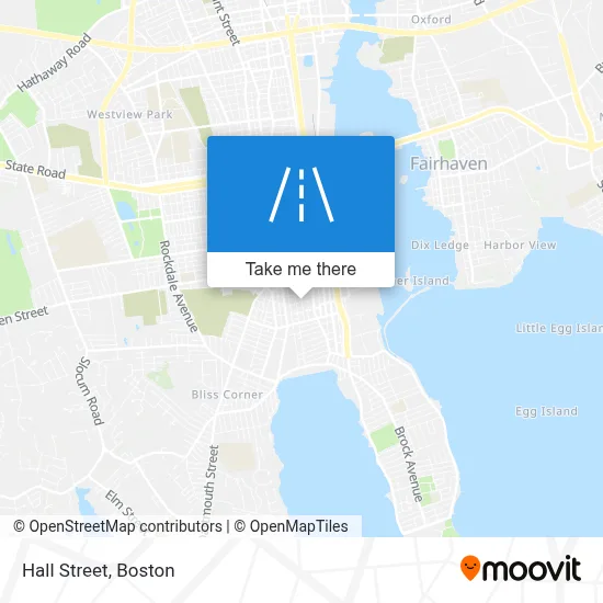 Hall Street map