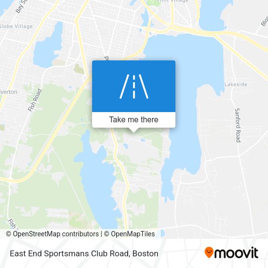 Mapa de East End Sportsmans Club Road