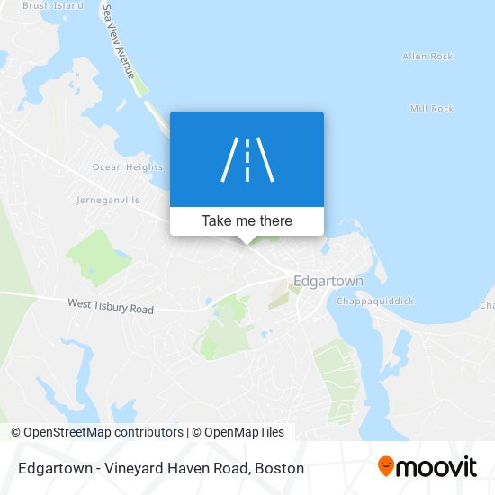 Edgartown - Vineyard Haven Road map