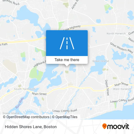 Hidden Shores Lane map