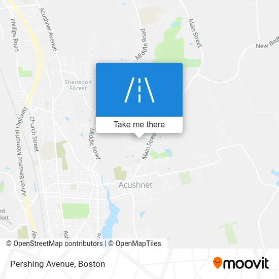 Pershing Avenue map