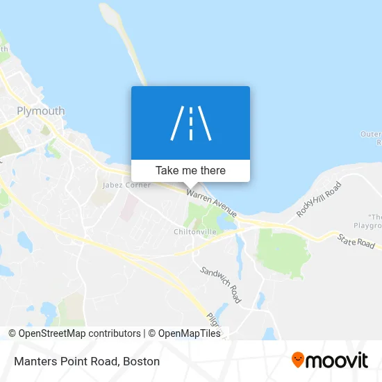 Manters Point Road map