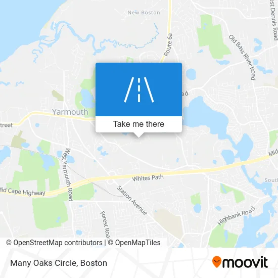 Many Oaks Circle map