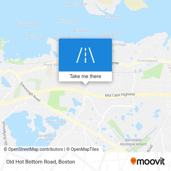 Old Hot Bottom Road map