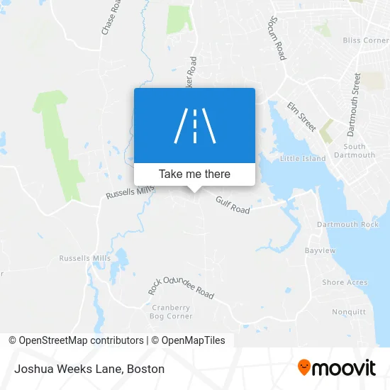 Joshua Weeks Lane map