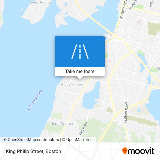King Philip Street map