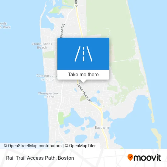 Rail Trail Access Path map