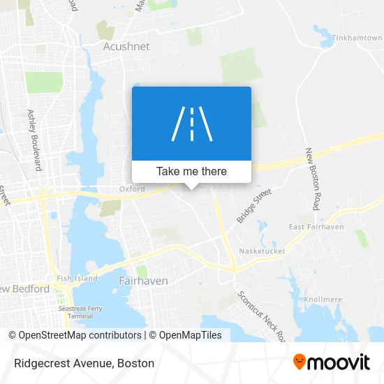 Ridgecrest Avenue map