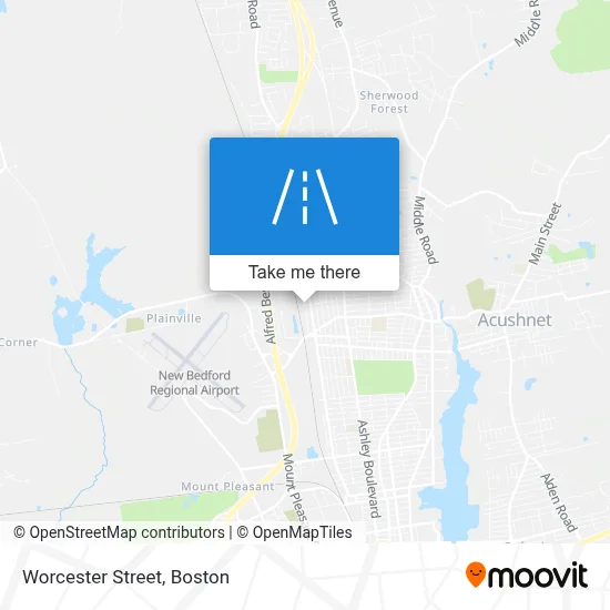 Worcester Street map