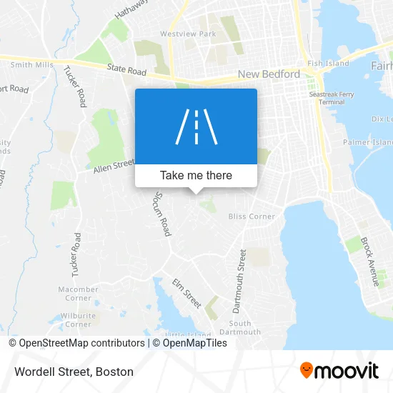 Wordell Street map