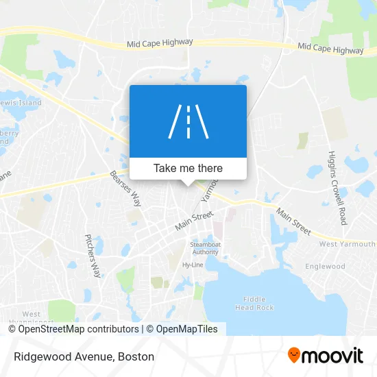 Ridgewood Avenue map