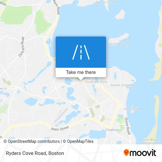 Ryders Cove Road map