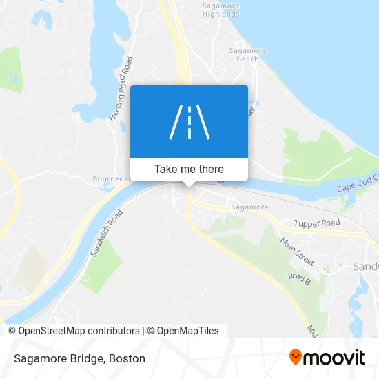 Sagamore Bridge map