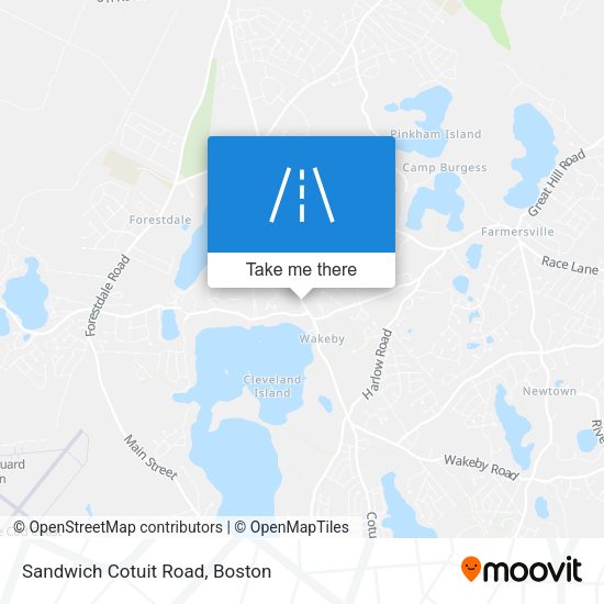 Mapa de Sandwich Cotuit Road