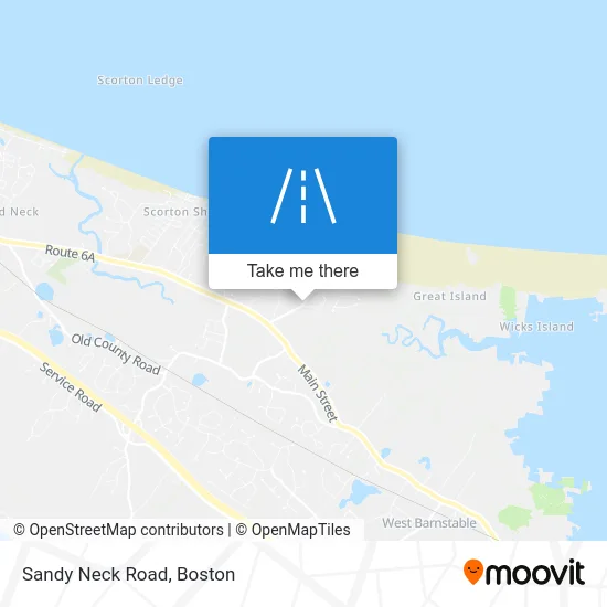 Sandy Neck Road map