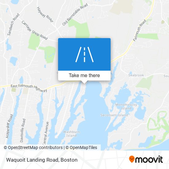 Waquoit Landing Road map