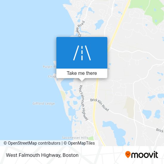 Mapa de West Falmouth Highway