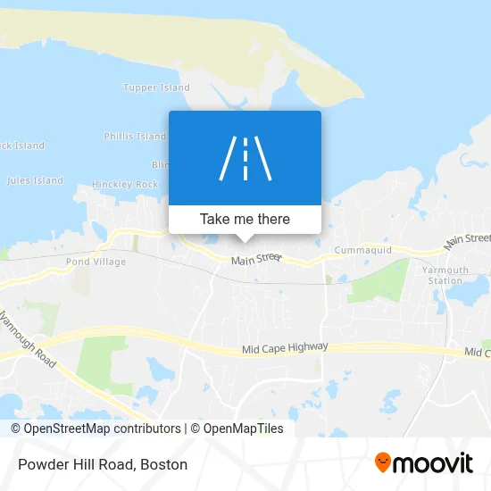 Powder Hill Road map