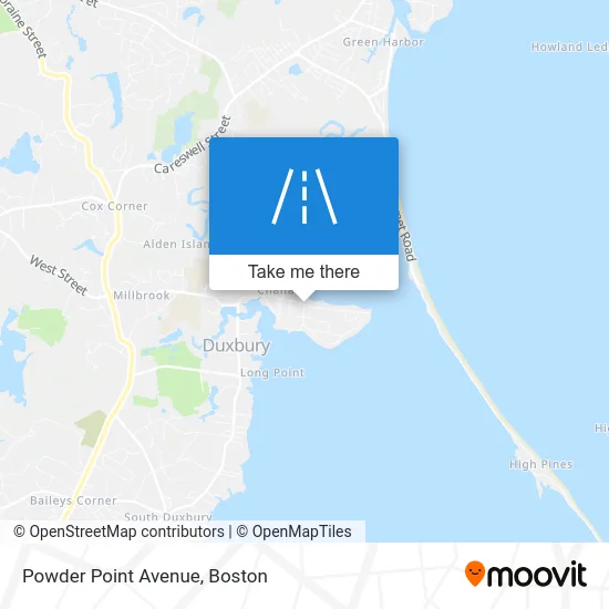 Powder Point Avenue map