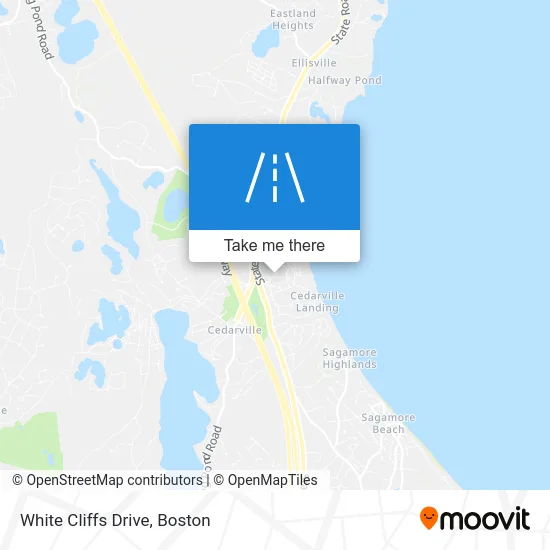 White Cliffs Drive map