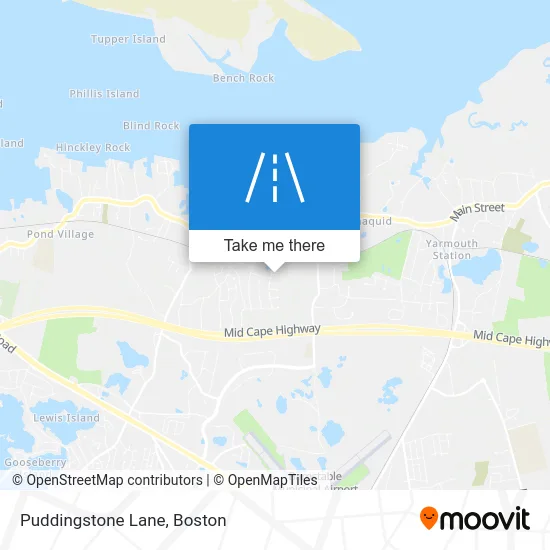 Puddingstone Lane map