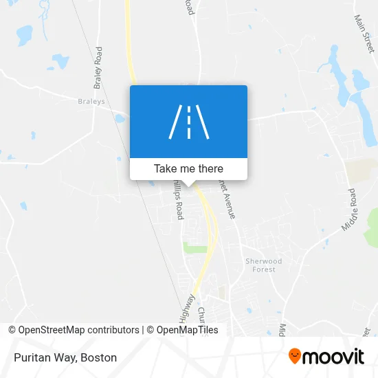 Puritan Way map