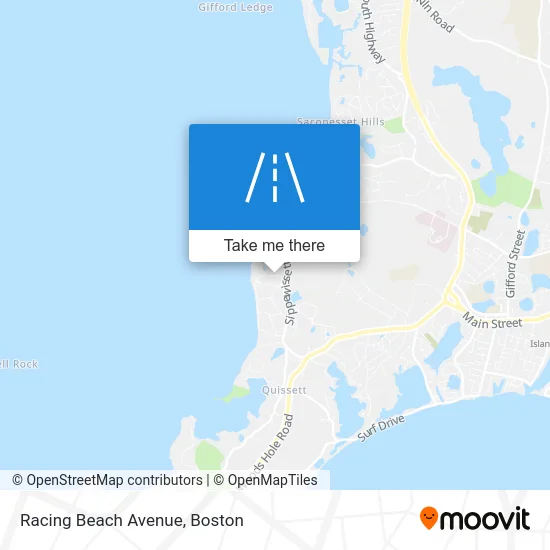 Racing Beach Avenue map