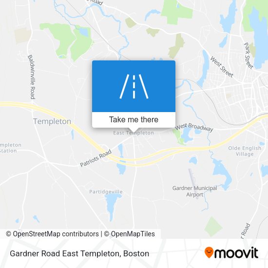 Gardner Road East Templeton map