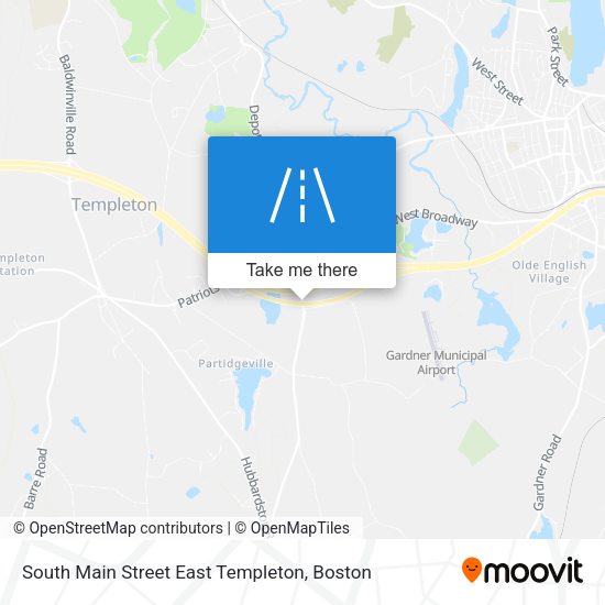 South Main Street East Templeton map