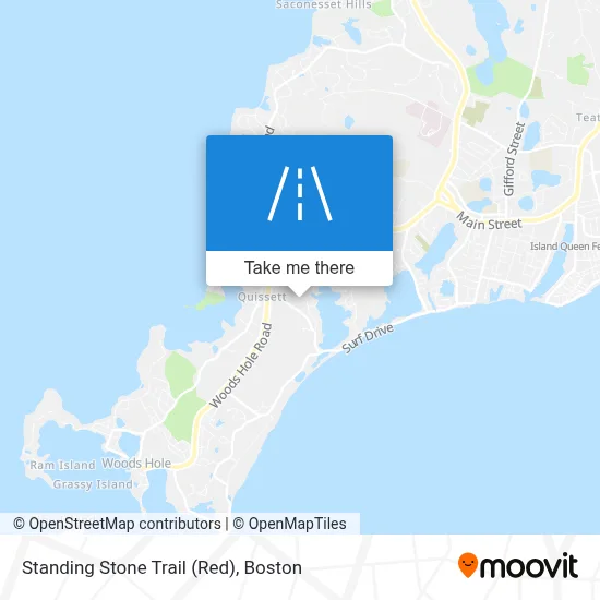 Standing Stone Trail (Red) map