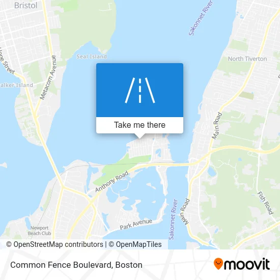 Common Fence Boulevard map