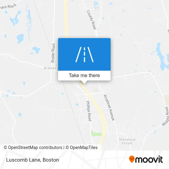 Luscomb Lane map