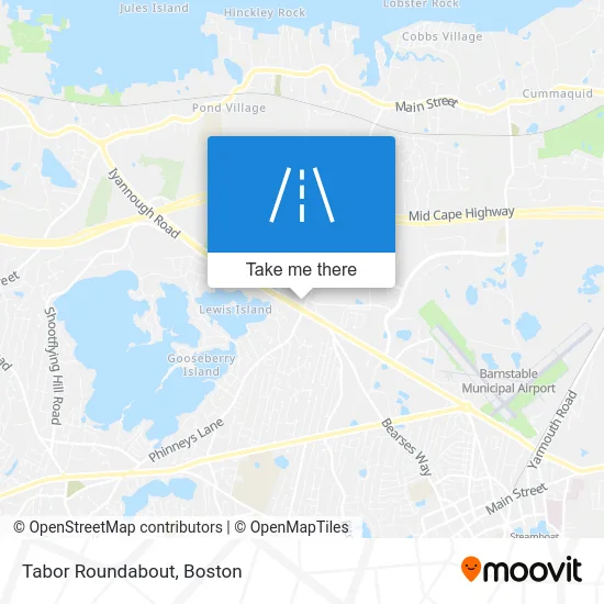 Tabor Roundabout map