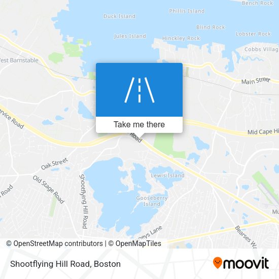 Shootflying Hill Road map