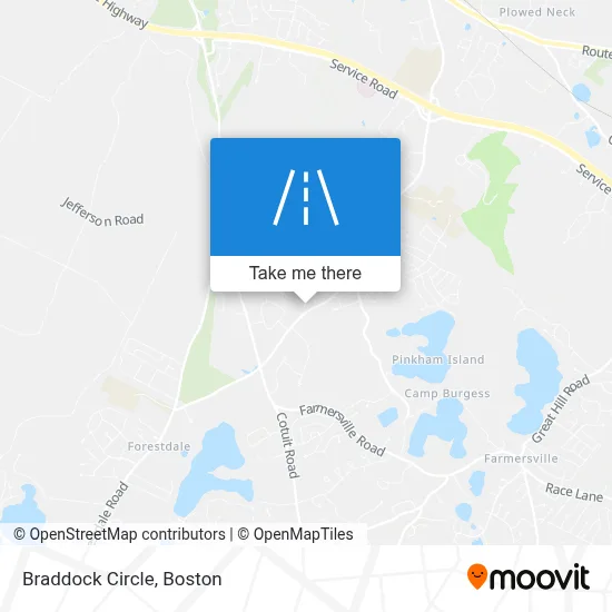 Braddock Circle map